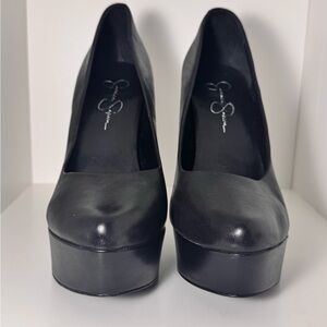 Jessica Simpson Black Platform Heels